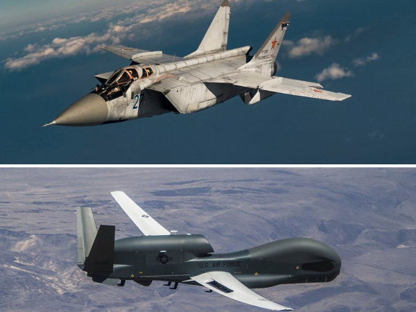FighterBomber раскрыл детали инцидента с МиГ-31 и дроном США Global Hawk над Черным морем (ВИДЕО)